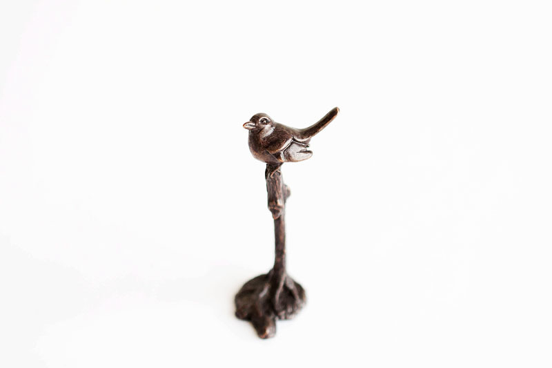 A picture of 'Miniature Bronze Robin on Twig'