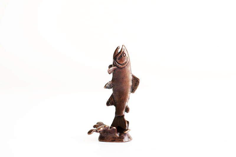 A picture of 'Miniature Bronze Leaping Salmon'