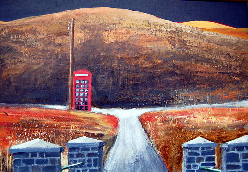 A picture of 'Lonely Kiosk, Cambrian Mountains'
