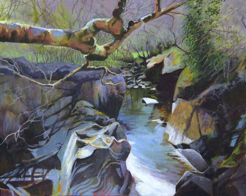 A picture of 'Cascades and Rocks, River Marteg'