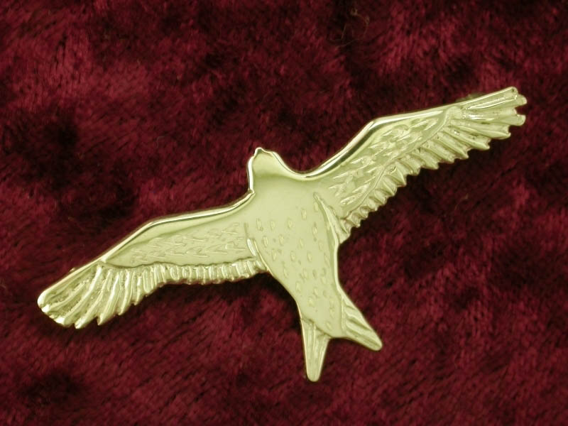 A picture of '9ct Gold Red Kite Brooch'