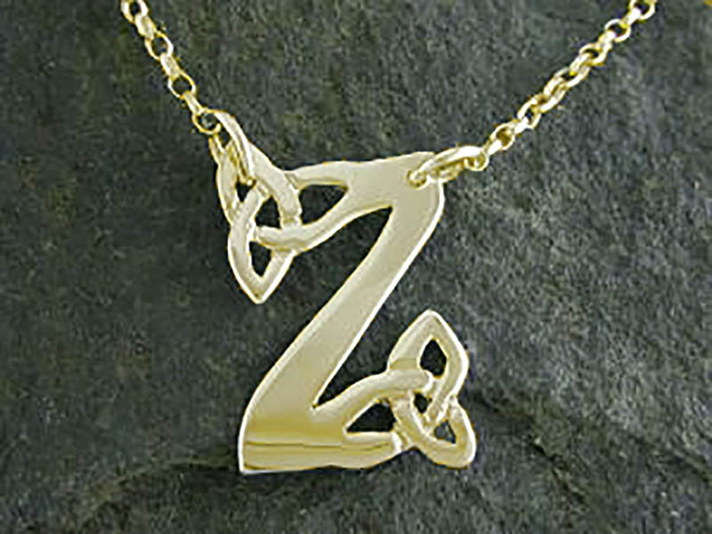A picture of '18ct Gold Pendant - Initial Z'