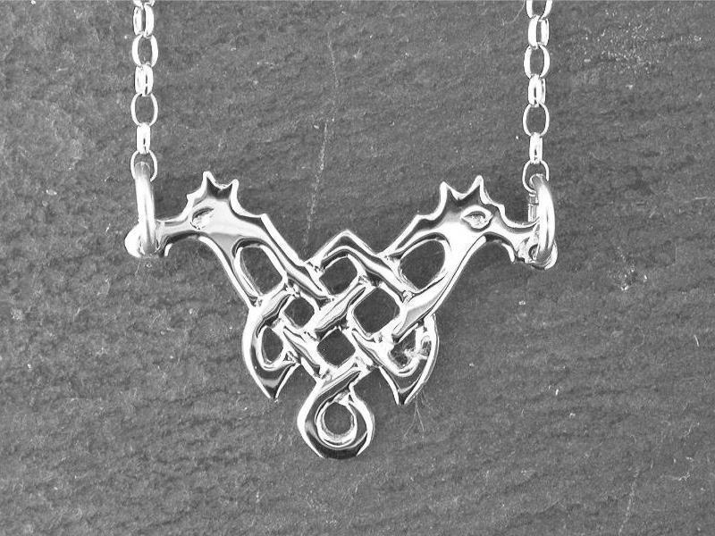 A picture of 'Silver Knotted Dragon Necklet'