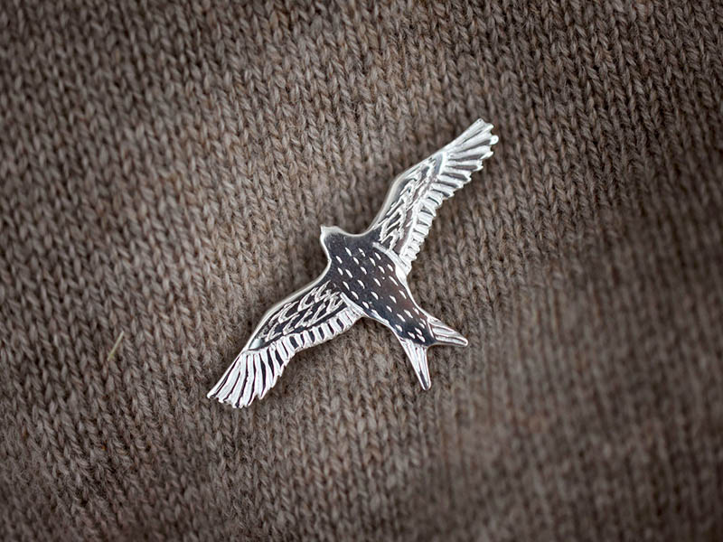 A picture of 'Silver Red Kite Brooch'