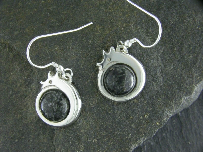 A picture of 'Silver Preseli Dragon Earrings'