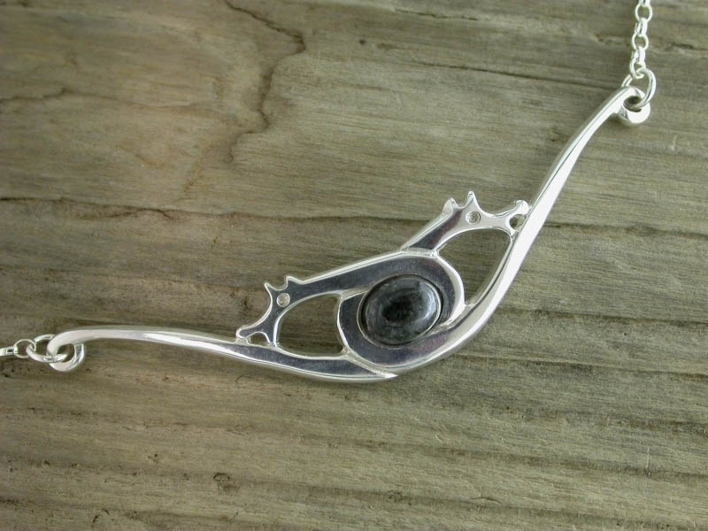 A picture of 'Silver Preseli Firedrakes Necklet'