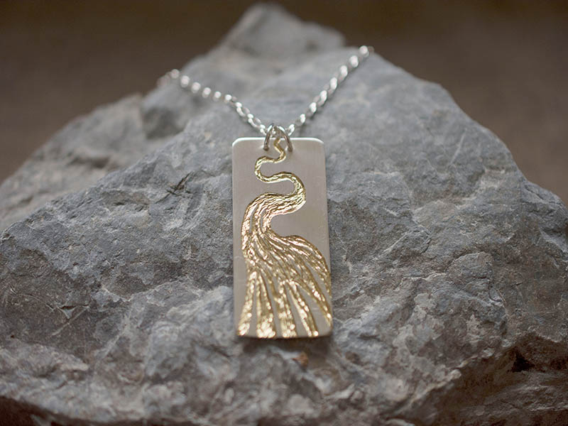 A picture of 'Gold Plated Silver Afon Teifi Pendant'
