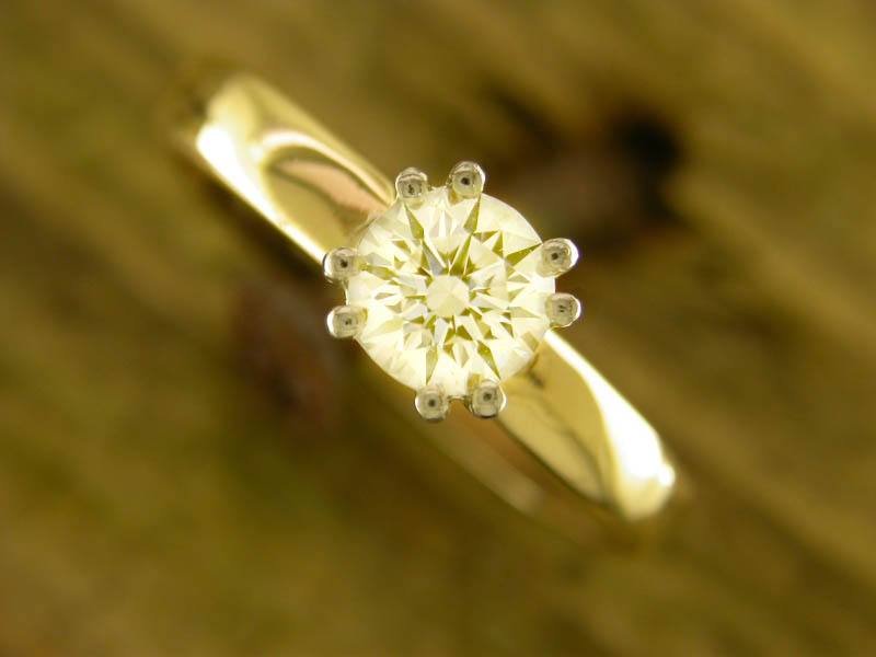 A picture of '9ct Rhiannon Welsh Gold Diamond Solitaire Ring'