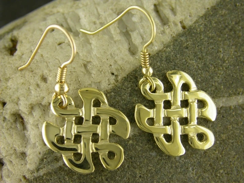 A picture of '9ct Gold Celtic Knot Earrings'