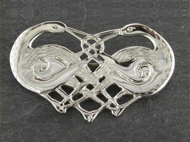 A picture of 'Silver Herons Brooch'