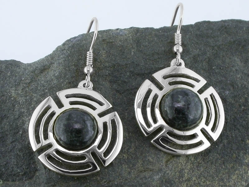 A picture of 'Silver Preseli Planetary Earrings'