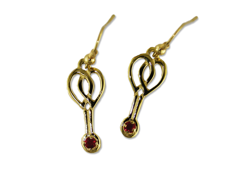 A picture of '18ct Rhiannon Welsh Gold Rosina Earrings'