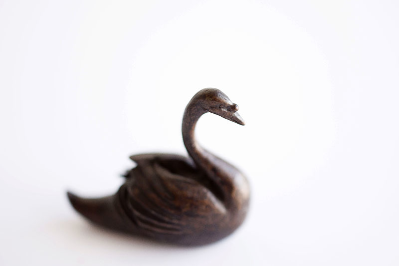 A picture of 'Miniature Bronze Swan''