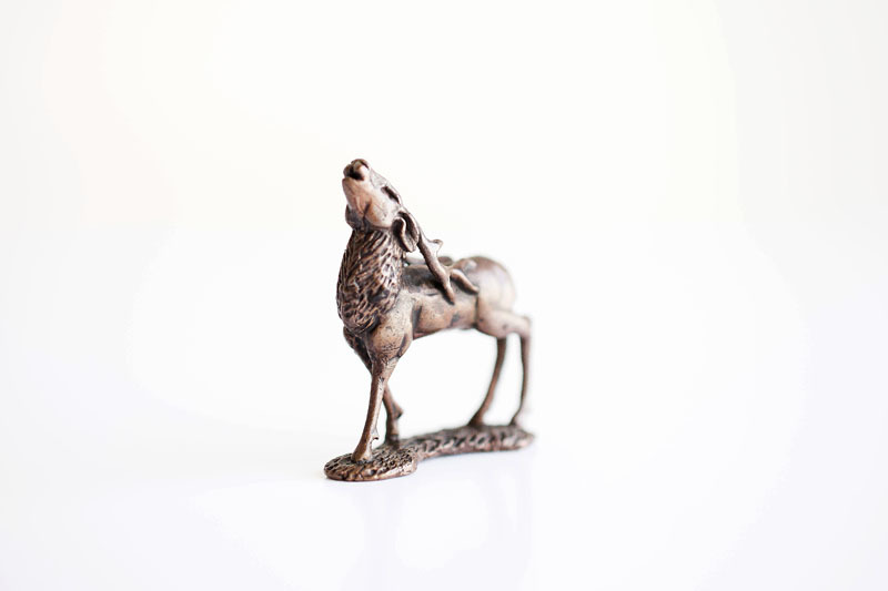 A picture of 'Miniature Bronze Roaring Stag''