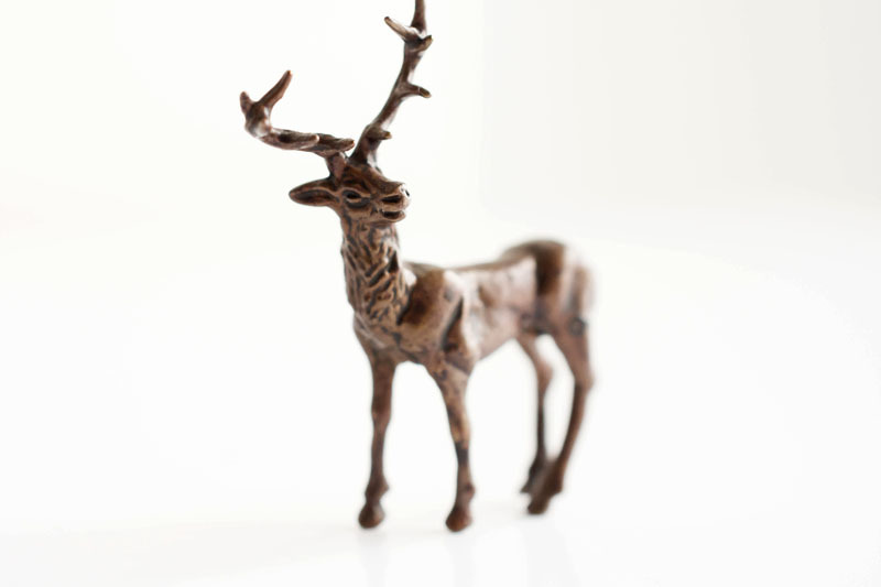 A picture of 'Miniature Bronze Standing Stag''