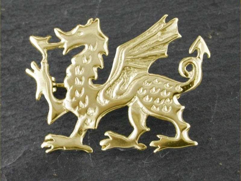 A picture of '18ct Gold Large Dragon Brooch''
