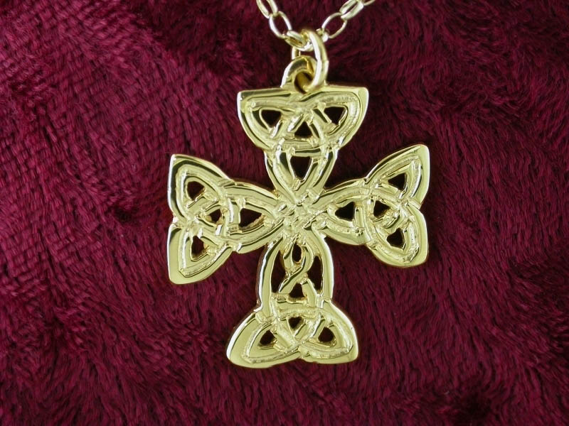 9ct Gold St Patrick Cross Pendant