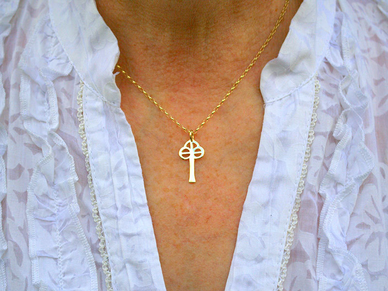 A picture of '9ct Gold Small St Caron Cross Pendant''