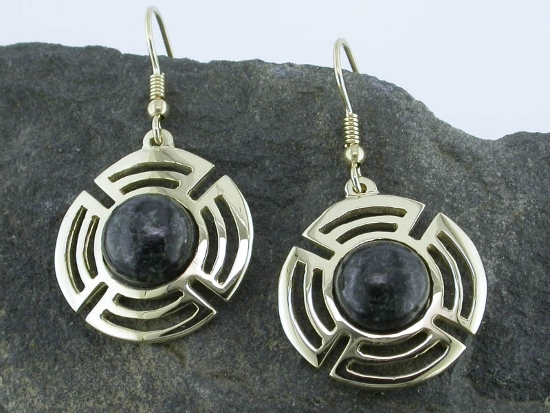 A picture of '9ct Gold Preseli Planetary Earrings''