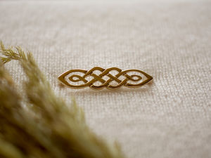 18ct Gold Ribidires Brooch (E107b) | Rhiannon Jewellery