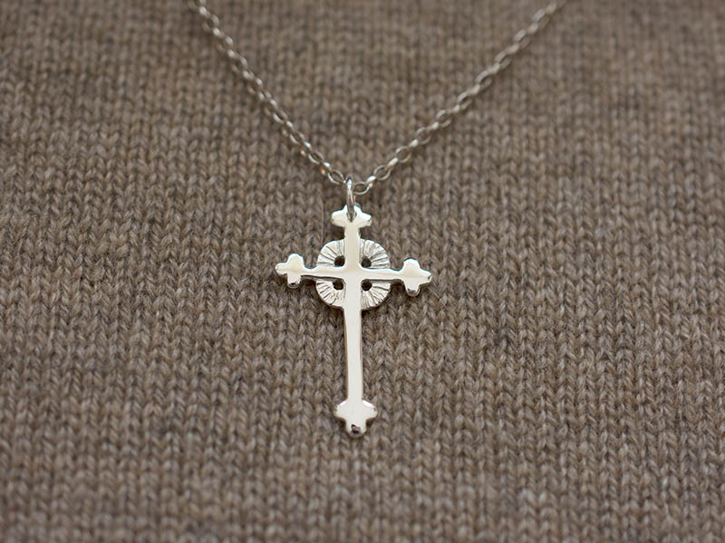 Silver Breton Cross Pendant