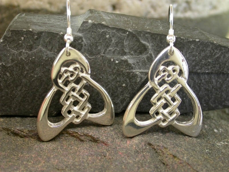 Silver Trinity Knot Earrings