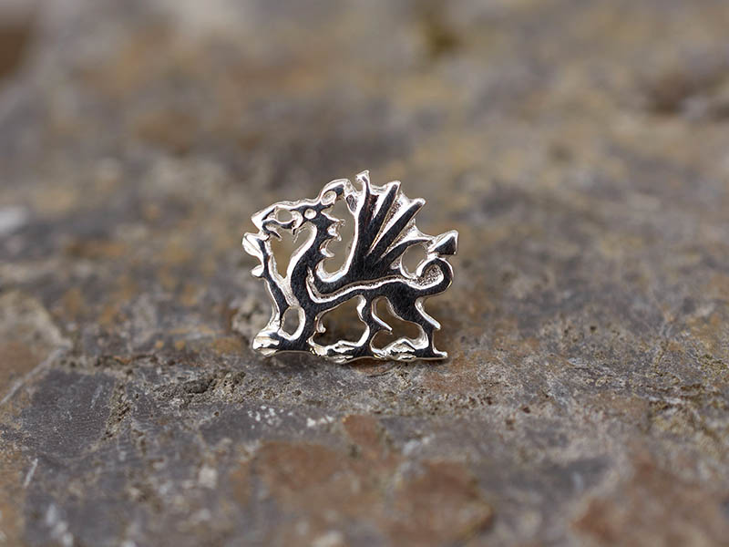 A picture of 'Silver Welsh Dragon Pin''