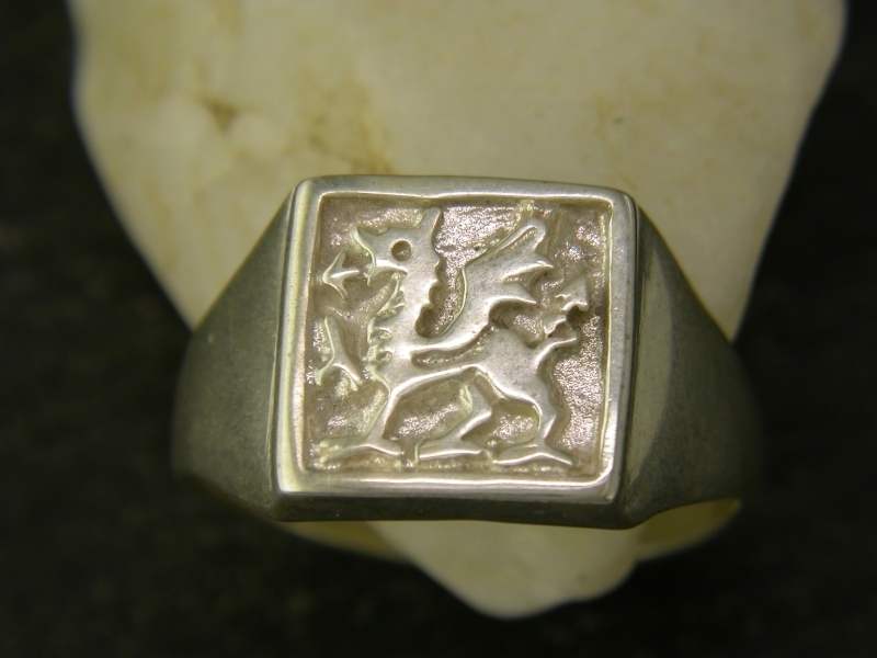 A picture of 'Silver Welsh Dragon Ring''