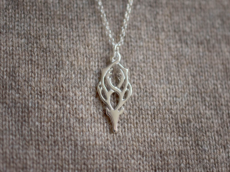 A picture of 'Silver Rhedynfre Stag Pendant''