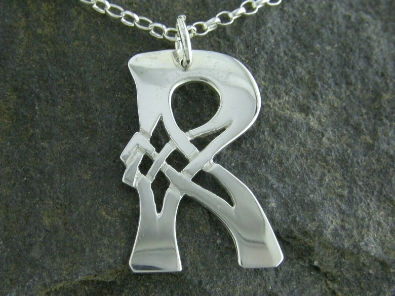 A picture of 'Silver Pendant - Initial R''