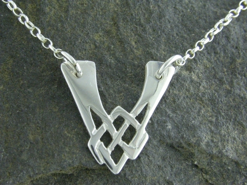 A picture of 'Silver Pendant - Initial V''
