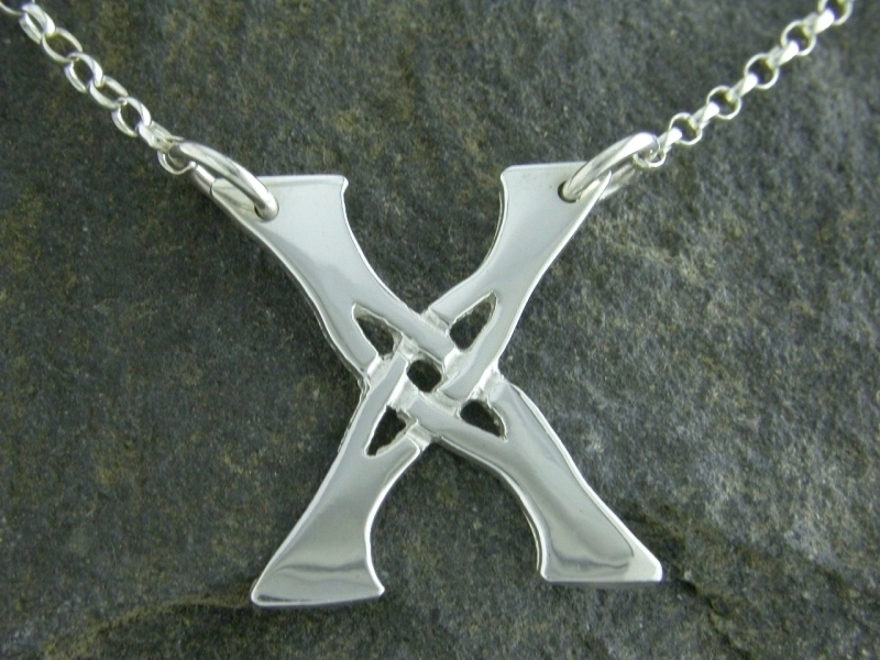 A picture of 'Silver Pendant - Initial X''