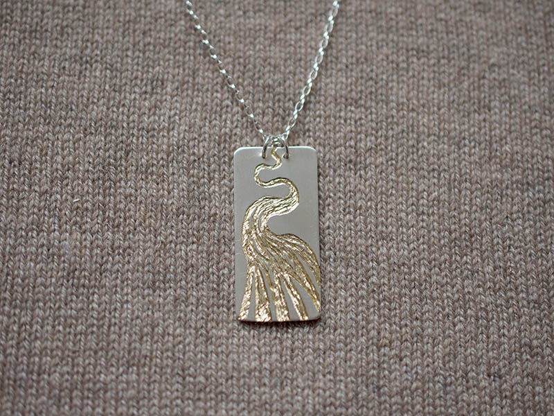 A picture of 'Gold Plated Silver Afon Teifi Pendant''