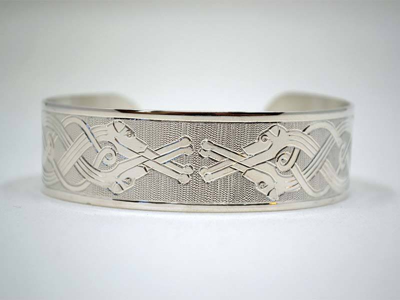 A picture of 'Silver Wolfhounds Bangle''