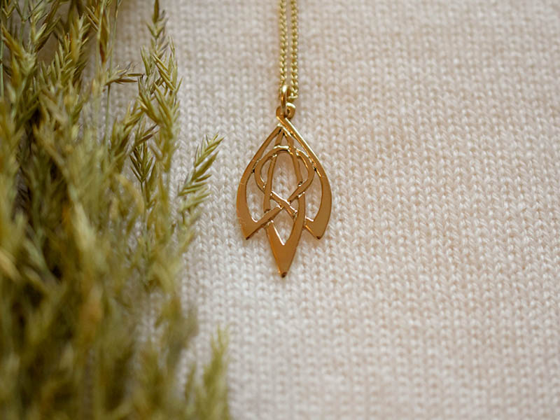 A picture of '9ct Rhiannon Welsh Gold Snowdrop Pendant''